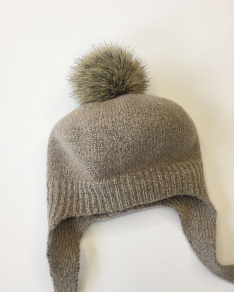 Pom-pom knit beret (3color)