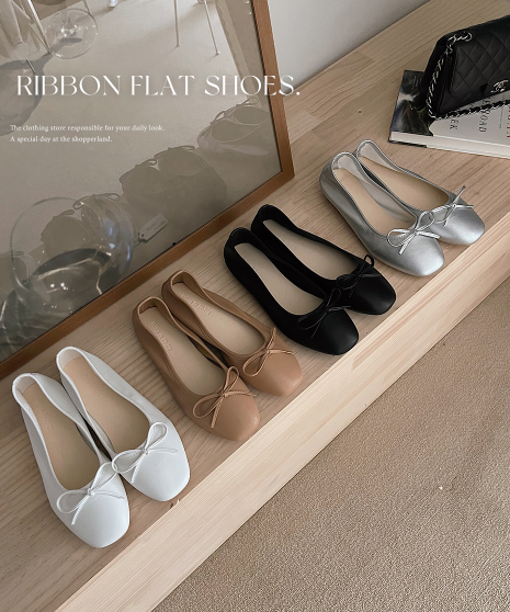 SHOPPERLAND（ショッパーランド）の「シャーロットリボンフラットシューズ(4color)（シューズ）」