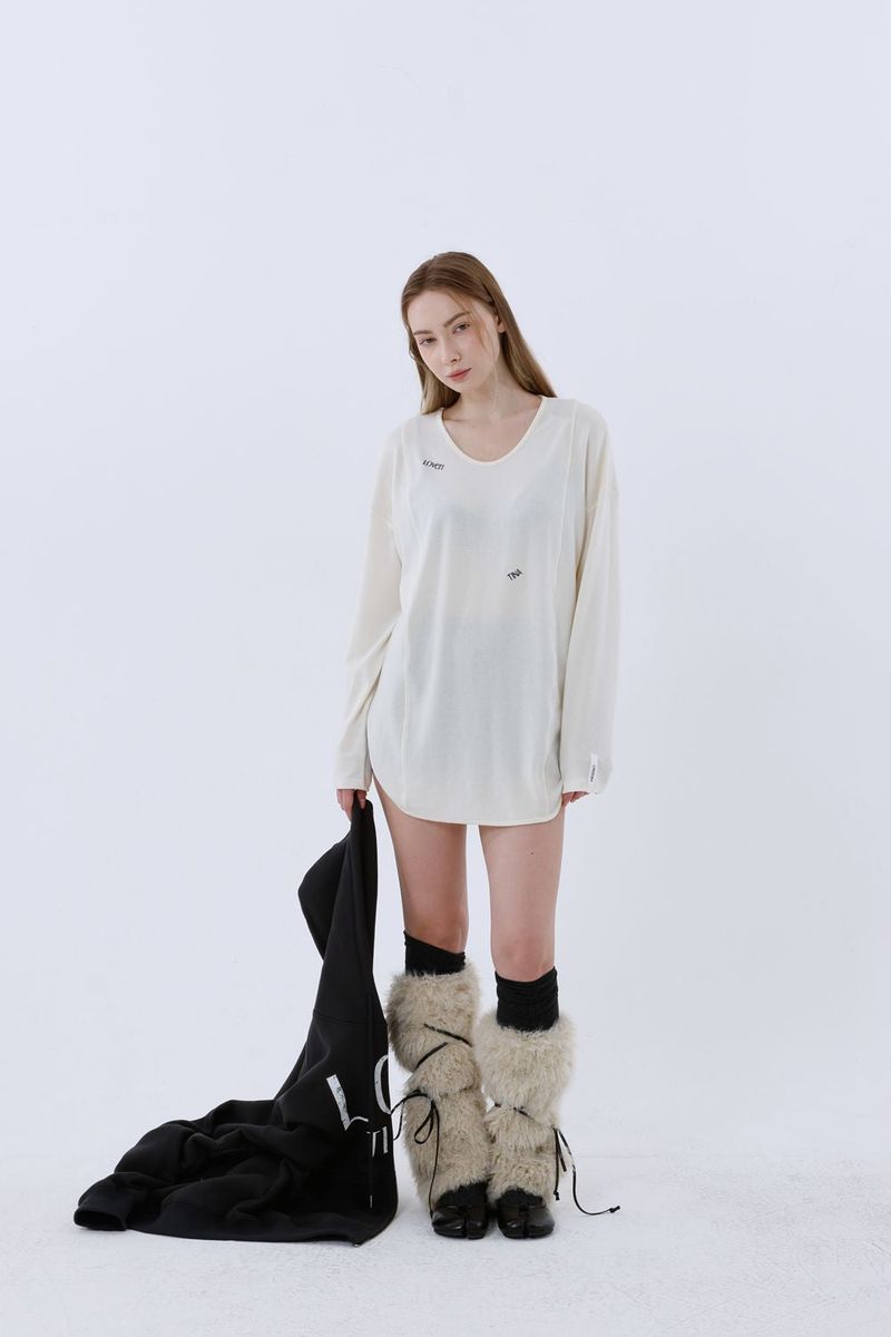 ULTRA WARM LONG T-SHIRT_IVORY