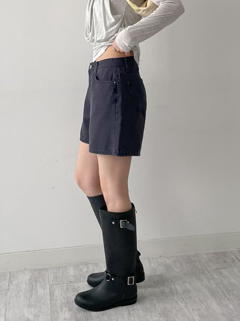 Oxford Cotton Half-length Shorts