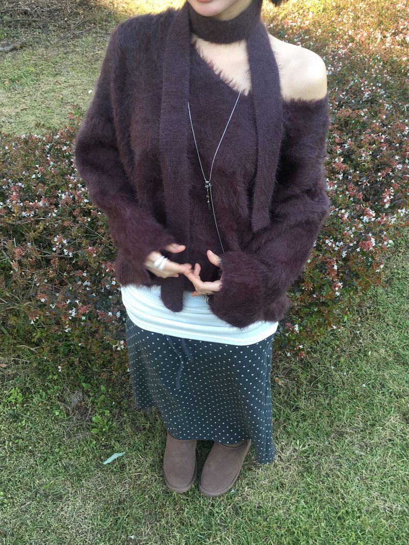 Love N Hairy muffler knitwear