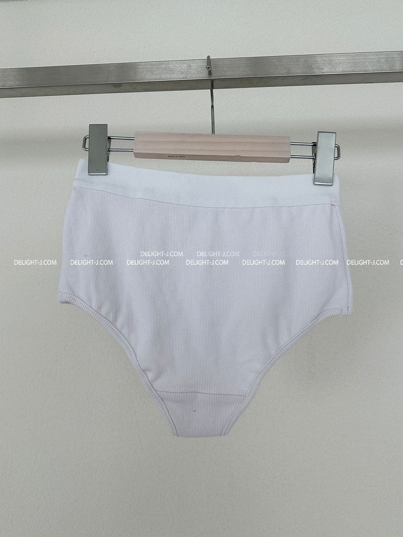 Patch High Waist Bra Top Underwear Set