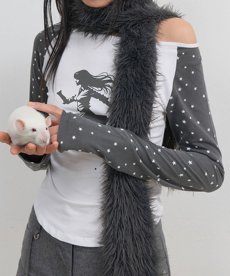 ojos（オホス）の「Star Reglan Long Sleeve / Charcoal（Tops）」