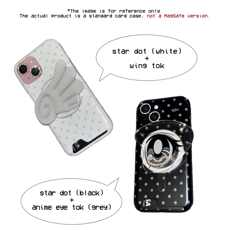 star dot card pocket phone case
