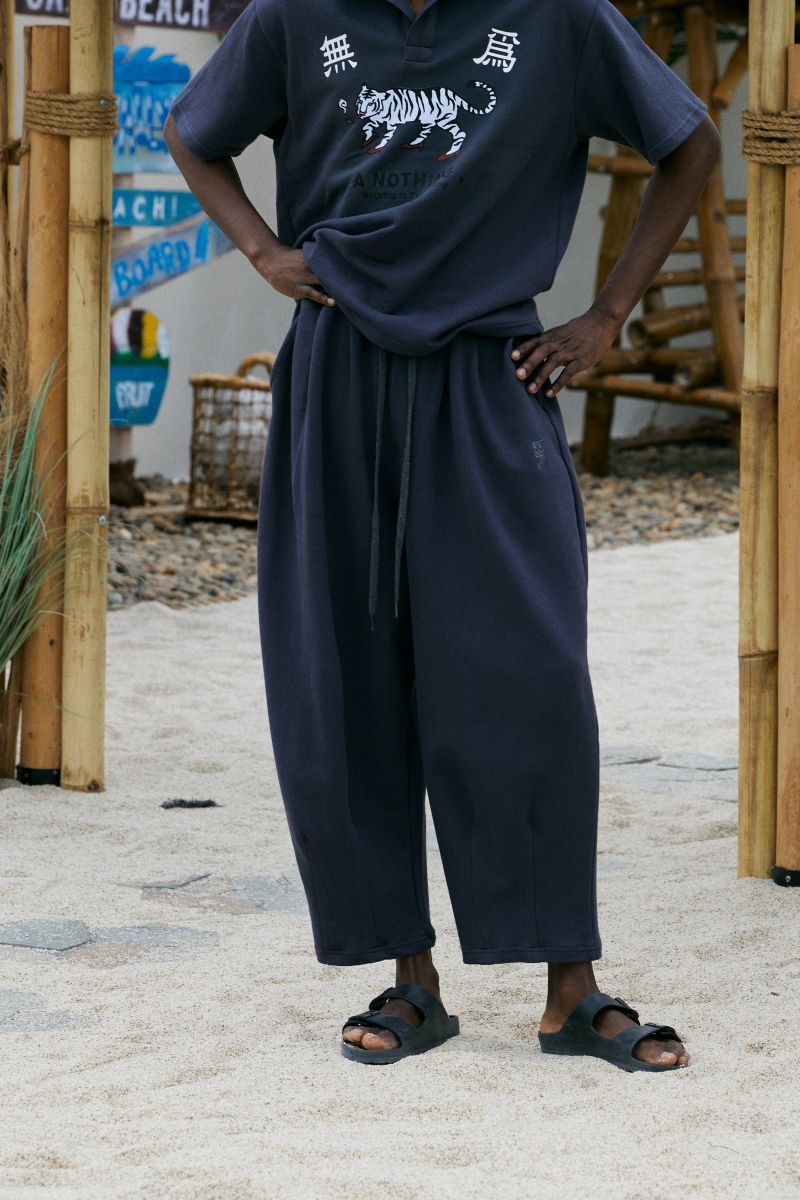 PIN-KNIT BALLOON PANTS (Charcoal)