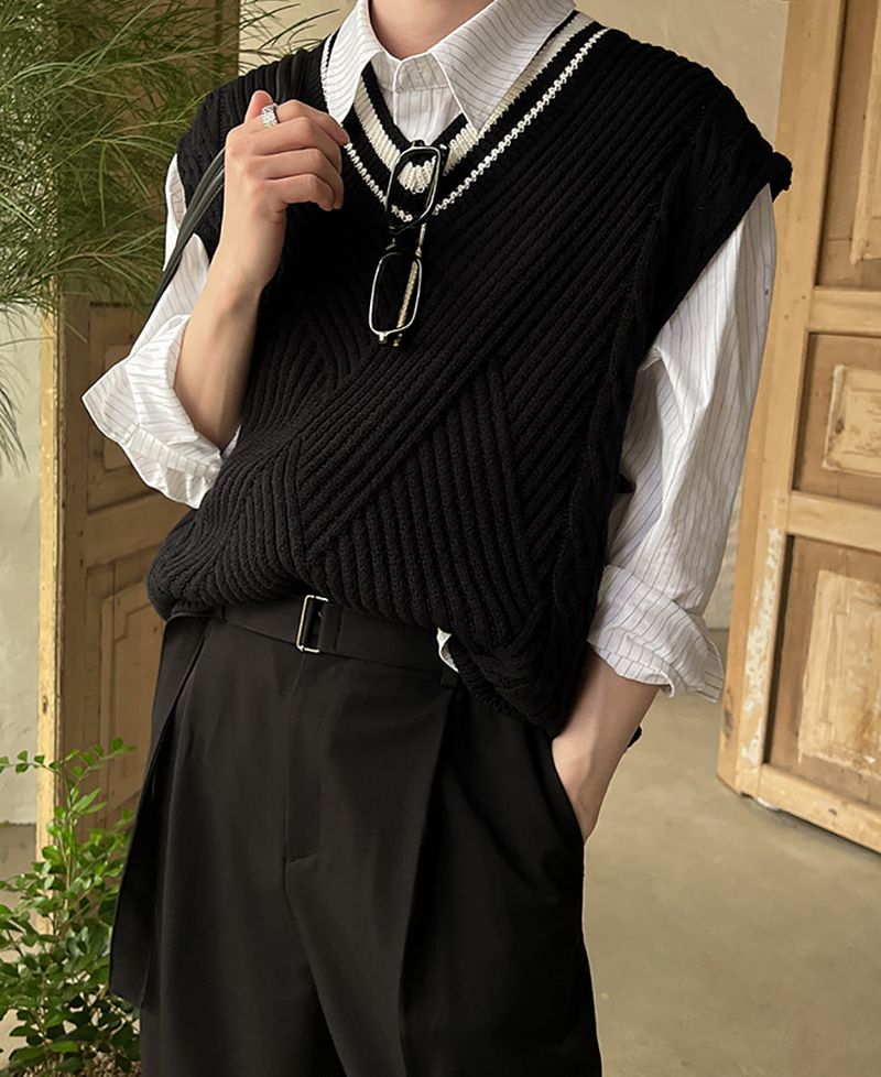 プレピーVネックベスト (2 color)
