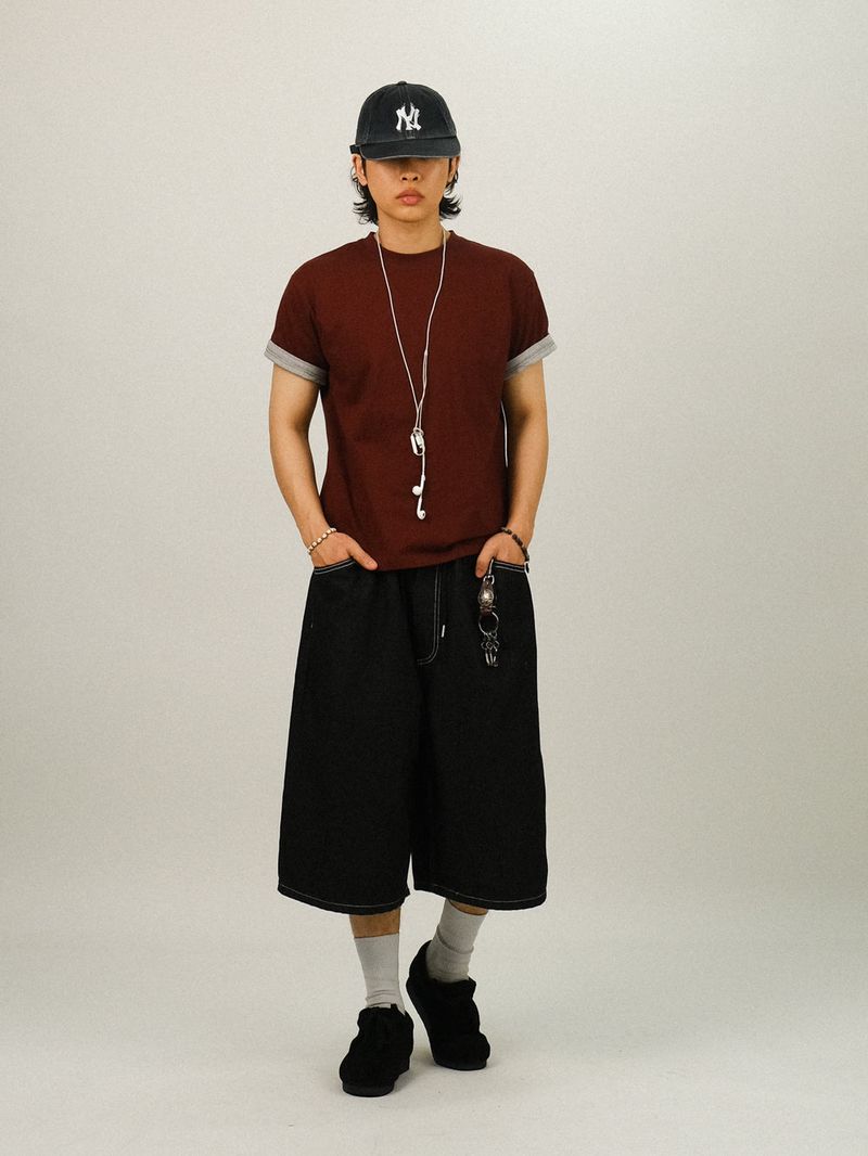 HA Roll-up Layered Muscle Fit 1/2 T