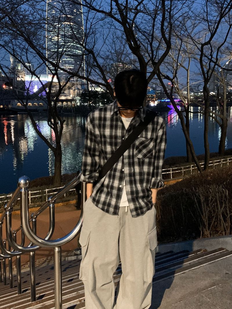 스즈메 체크 셔츠