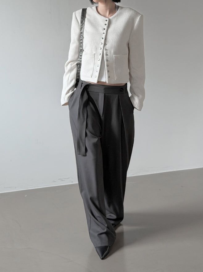 Bandell Strap Pintuck Slacks