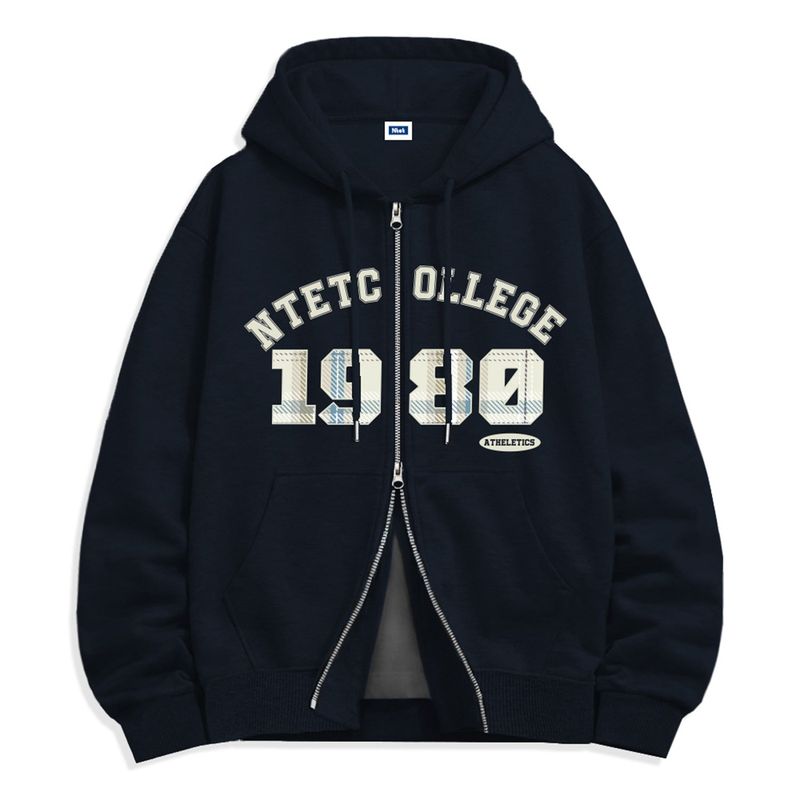 1980 check 2-way zip-up (4color)