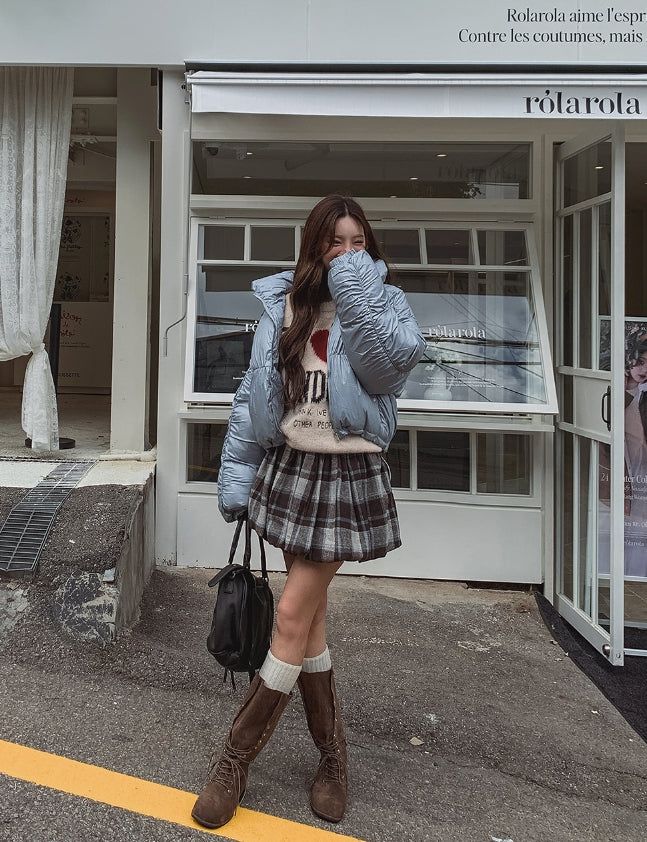 ULAN（ユレン）の「Pilen Check Pumpkin Mini Skirt（Skirts）」