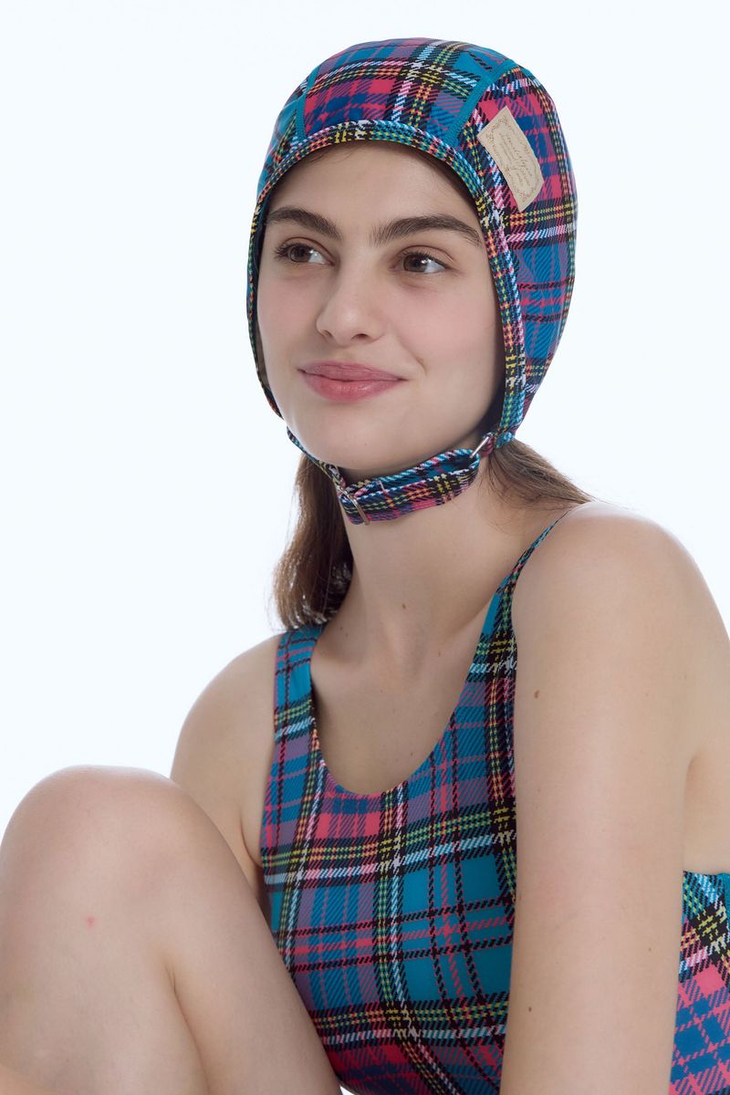 [Preppy Check_blue] U-back One Piece Swimsuit