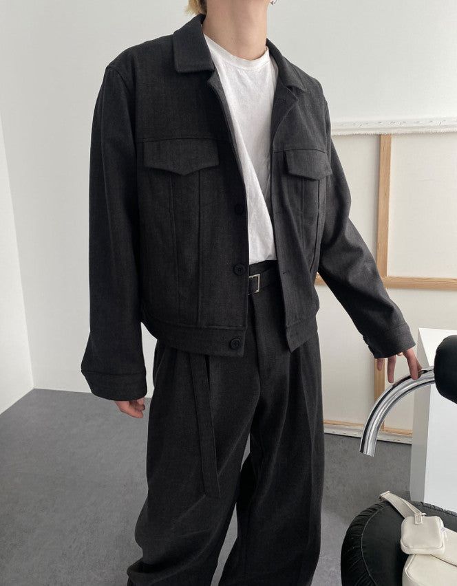 No.9180 woolen set-up trucker JK