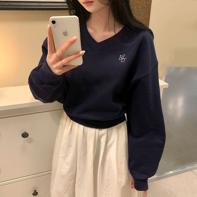 BEIDELLI（ベイデリー）の「[Bellide made] Pastel V-neck cropped sweatshirt（Tops）」