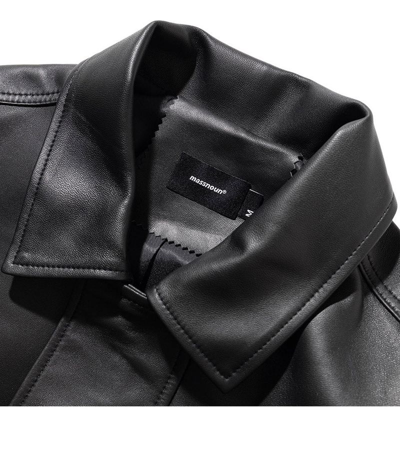 LAMSKIN OVERFIT BOMBER JACKET