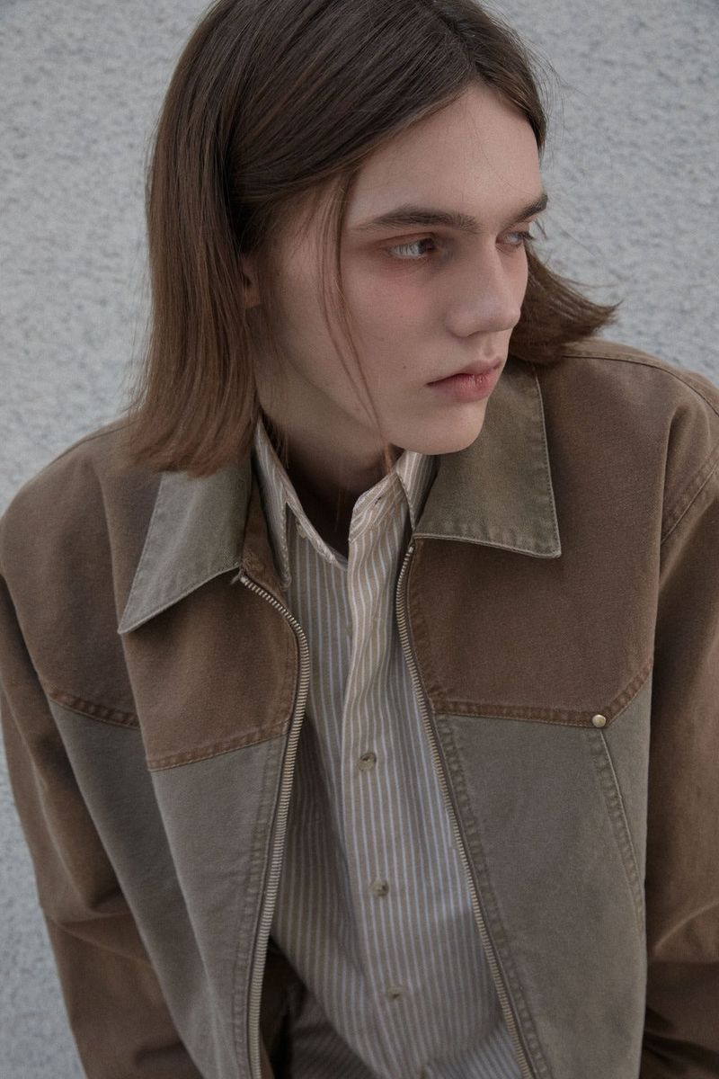 Toning color Oxford western Jacket