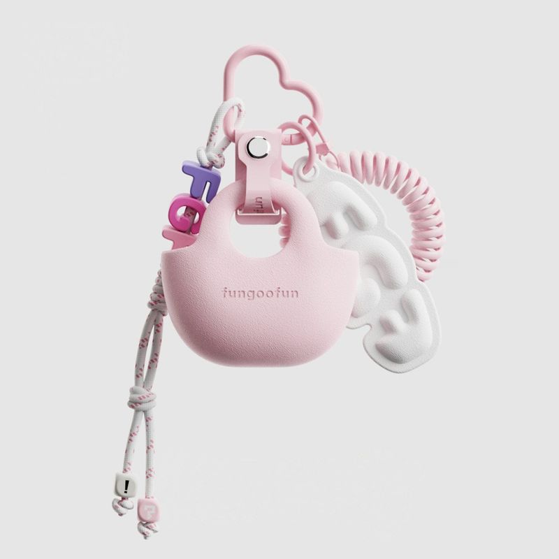 5colors Mini EVA Earphone Bucket Bag Charm Keyring