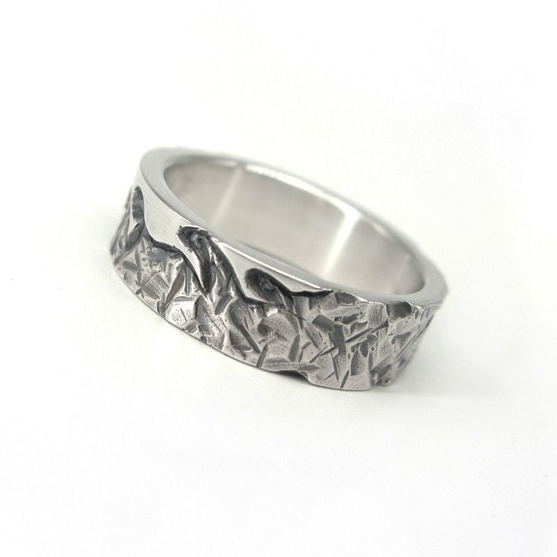 Rough6-S silver ring