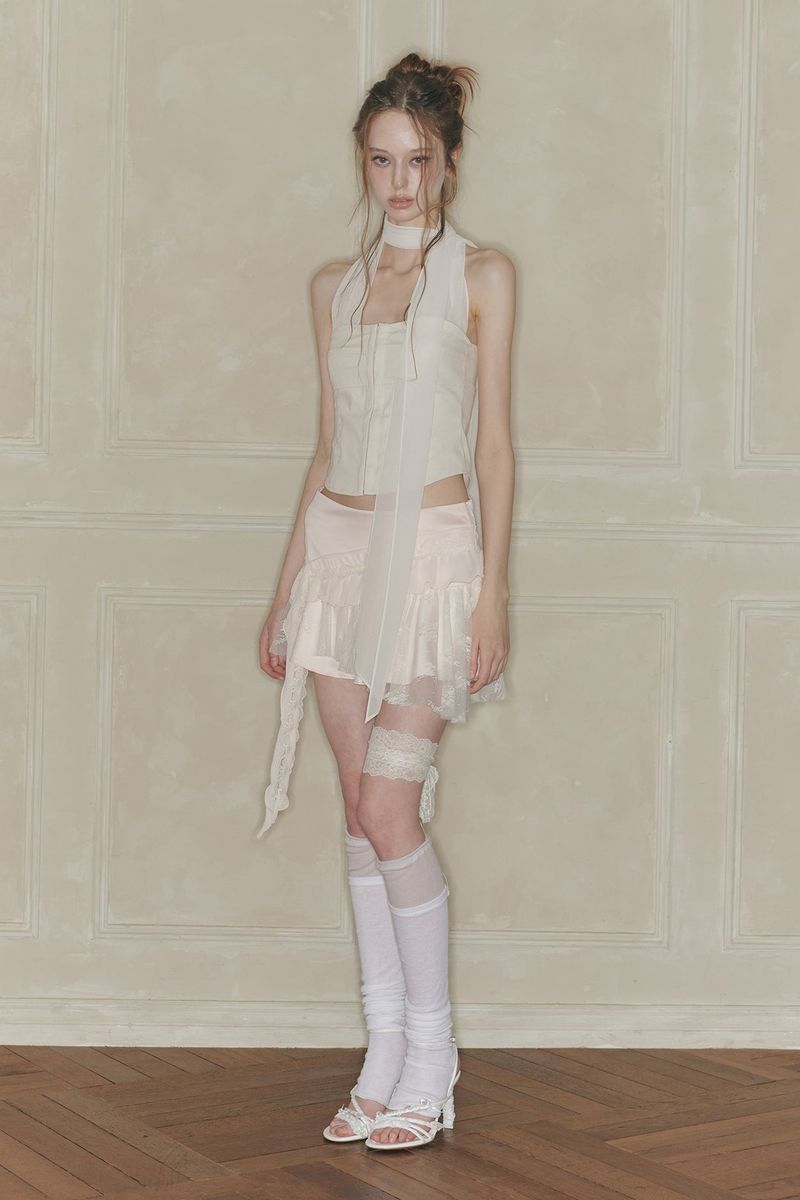 MIDNIGHT HALTER TOP cream