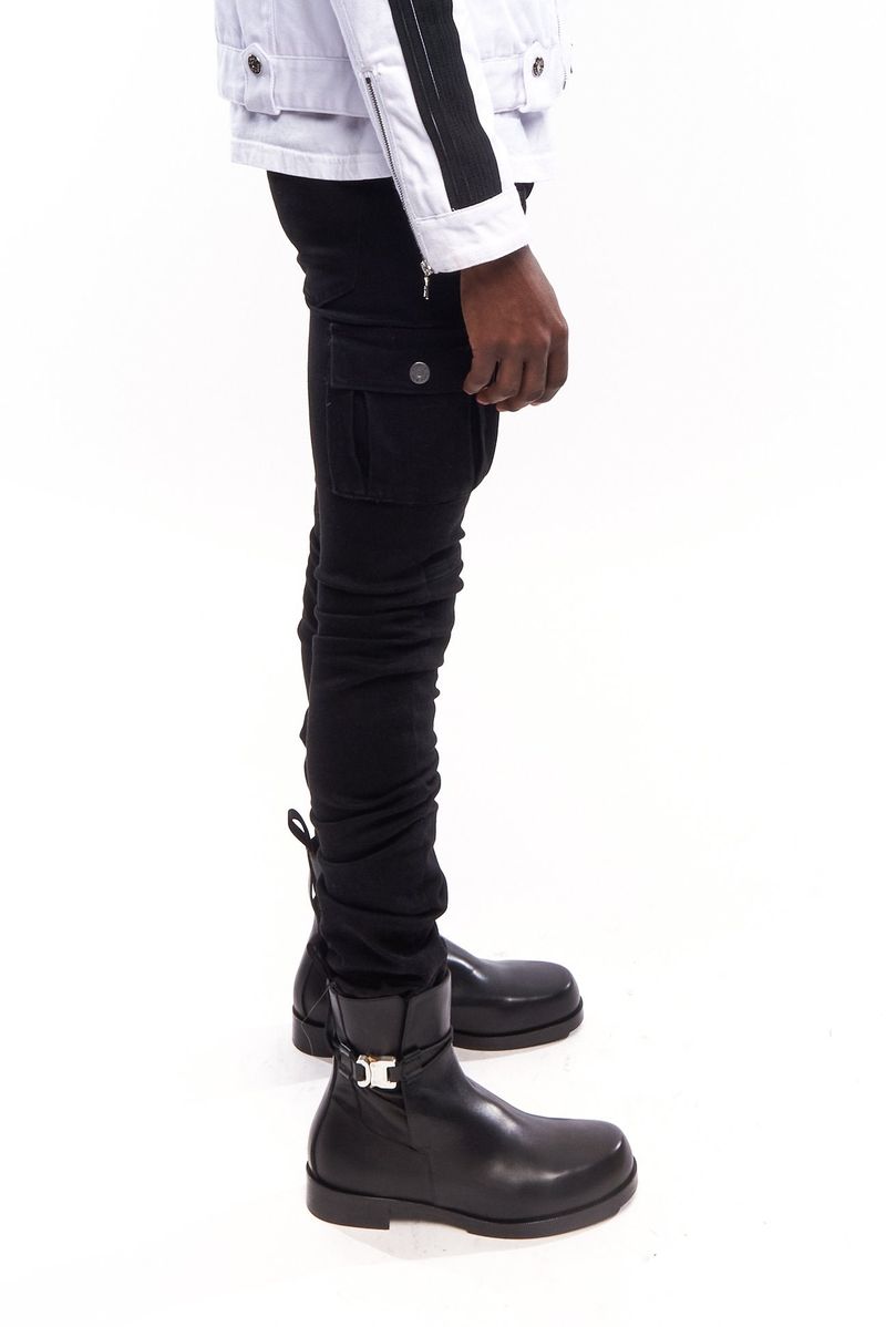 BIKER STACKED JEANS