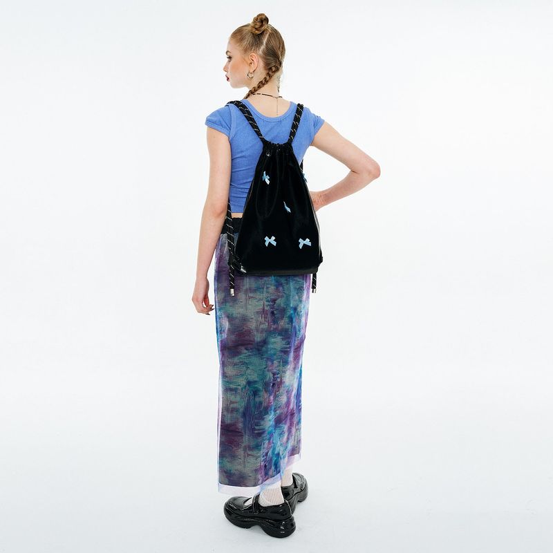 Ribbon Gym Sack [Blue]