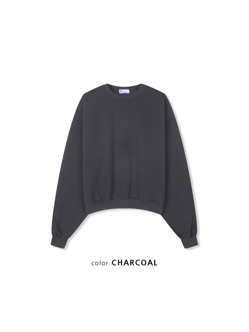 セミクロップド無地スウェット（5色展開）
