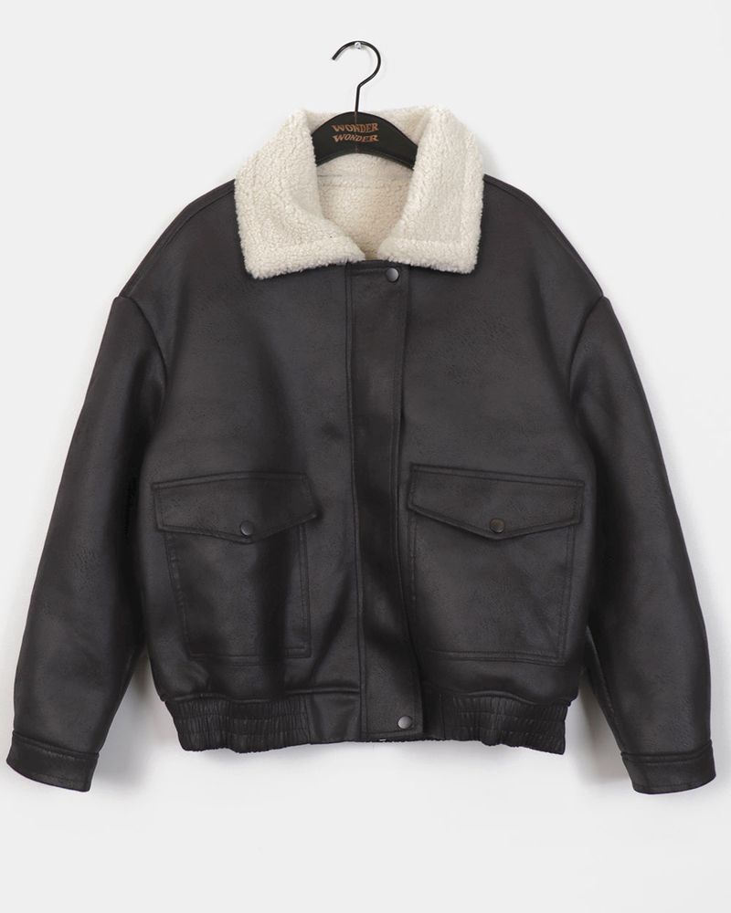 Drom Suede Soft Fur Collar Mustang Jumper