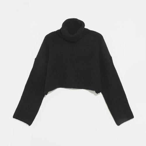 【MADE】Crop turtleneck Overfit knit