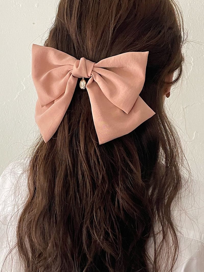 oar（オーエーアール）の「ビンテージカメオサテンワイドリボンバレッタ [ピンク]（ヘアアクセサリー）」