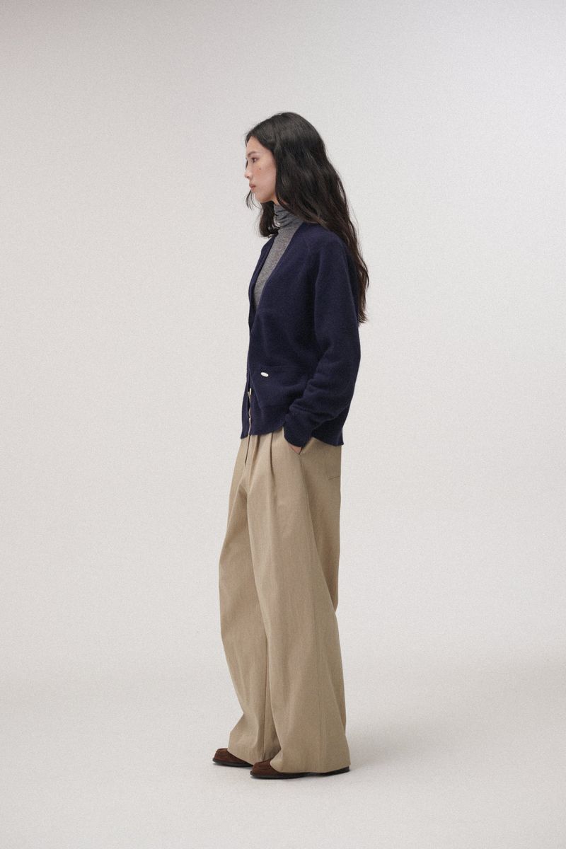 Loose cardigan (Navy)