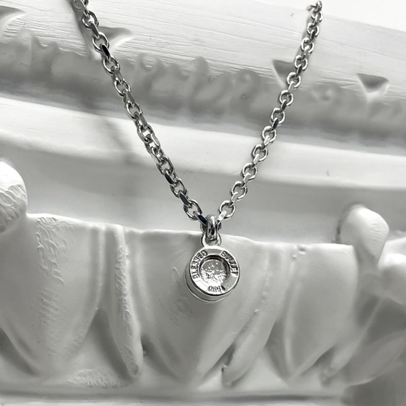 Bullet Back Necklace_silver