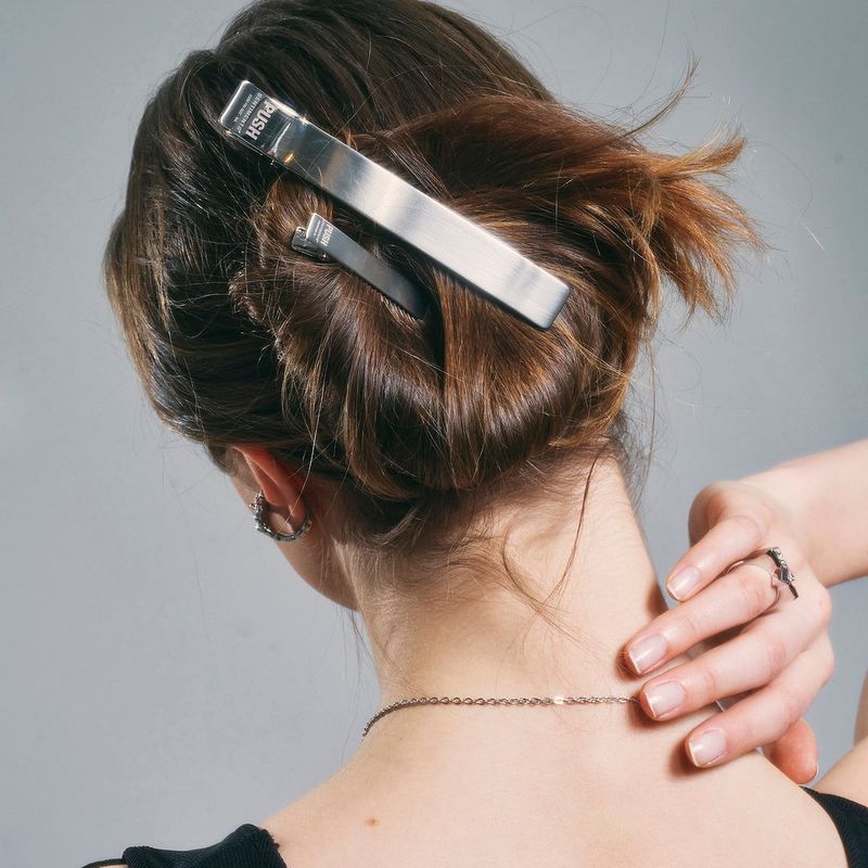 SENTIMENTS（サンティマン）の「NO.353 [SILVER] HAIR PIN 2SET XXL 푸쉬핀 클립（Hair Accessories）」