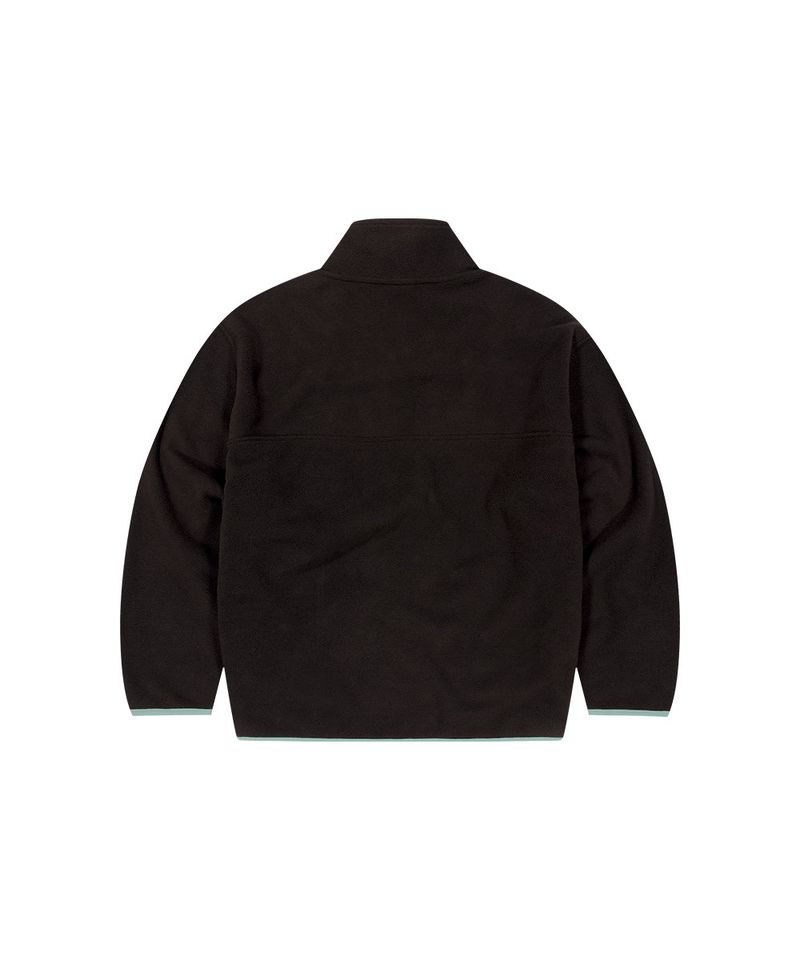 CHECK FLEECE ANORAK_BROWN