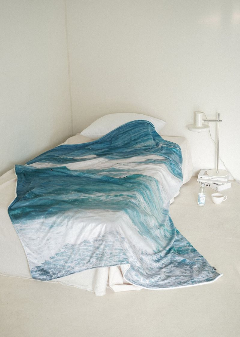 JEJU marine blue blanket - large
