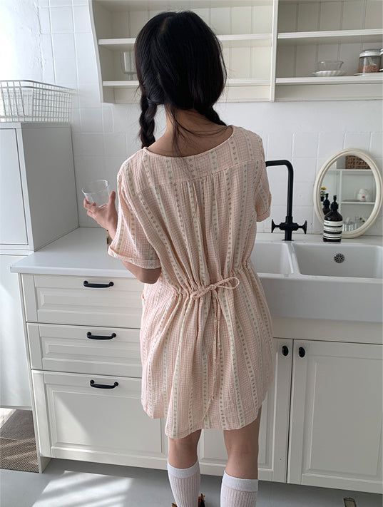SOFT FLOWER BUTTON DRESS (2C)