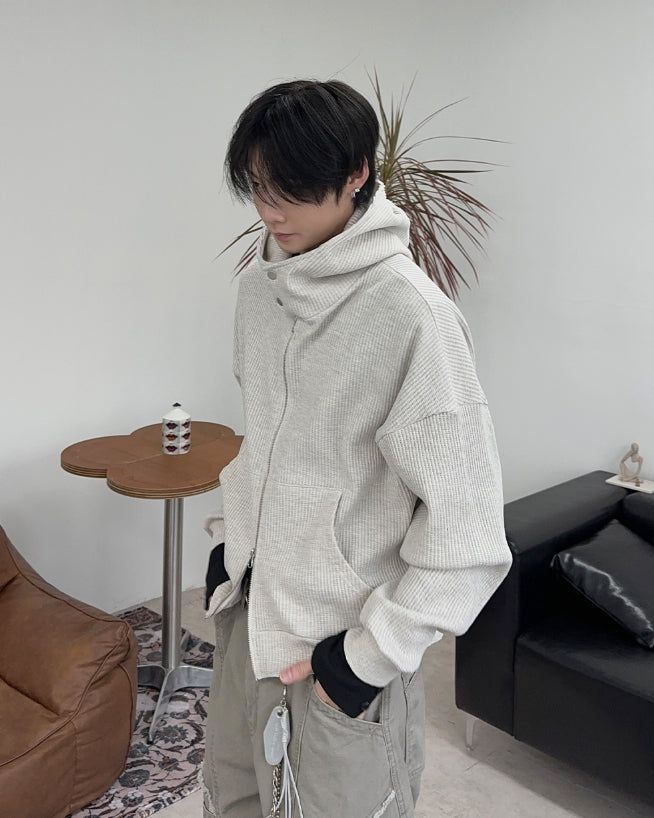 Fron Waffle Burton Hood Zip-Up