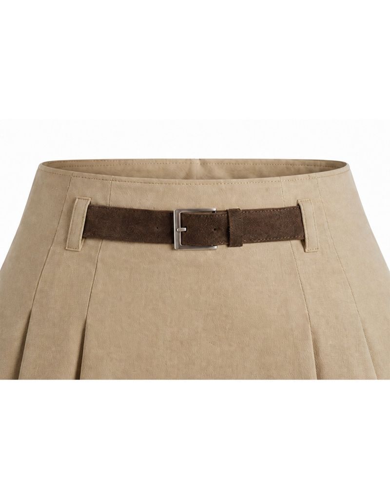 [PRE- FALL] Léa Lace Layered Pleated Mini Skirt Beige