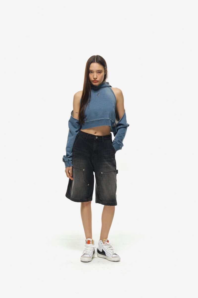 7 denim pants (black)