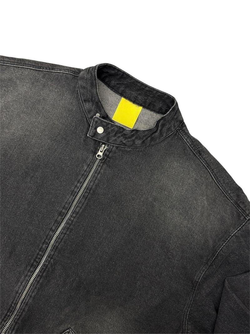 Iconic Biker Black Denim Jacket