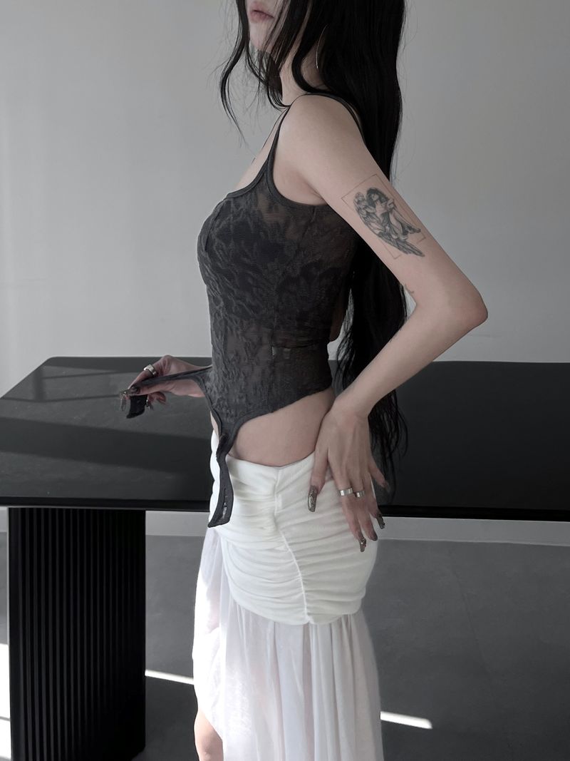 lace see-through eve top (2color)