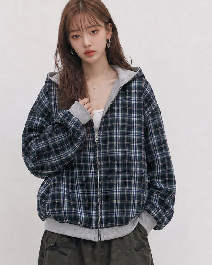 (UNISEX) Chill Reversible Over Hood Zip-Up