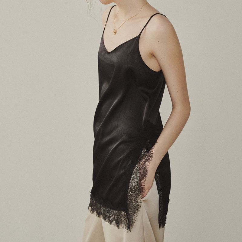 Melrose Satin Lace Top
