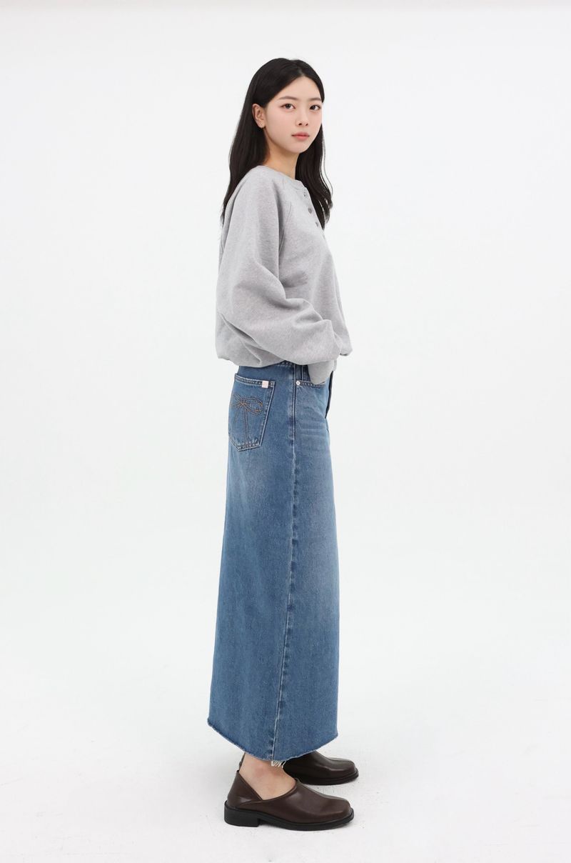 DENIM MAXI SKIRT_BLUE code 26021