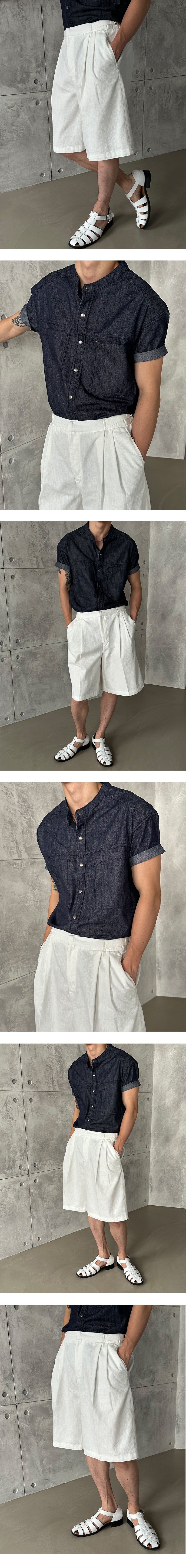 [S/S] Cool two tuck strap bermuda pants (3color)