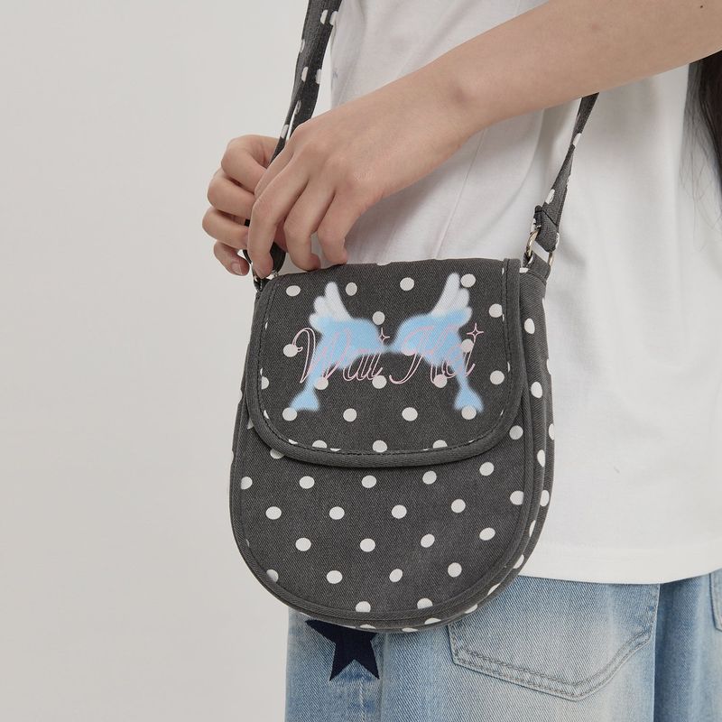 Angel Dolphin Dot Cross Bag