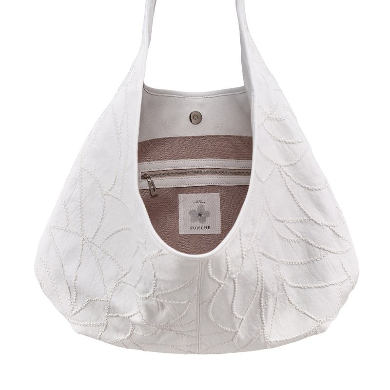 MADE_Big Curve Stitch Tote Bag / Plain white