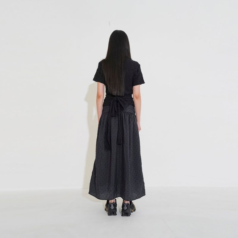 Center drape maxi skirt 001