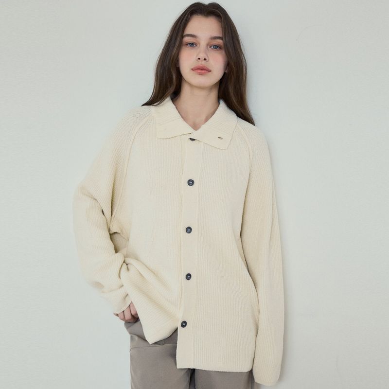 Always Buccle High-Neck Cardigan_4Color