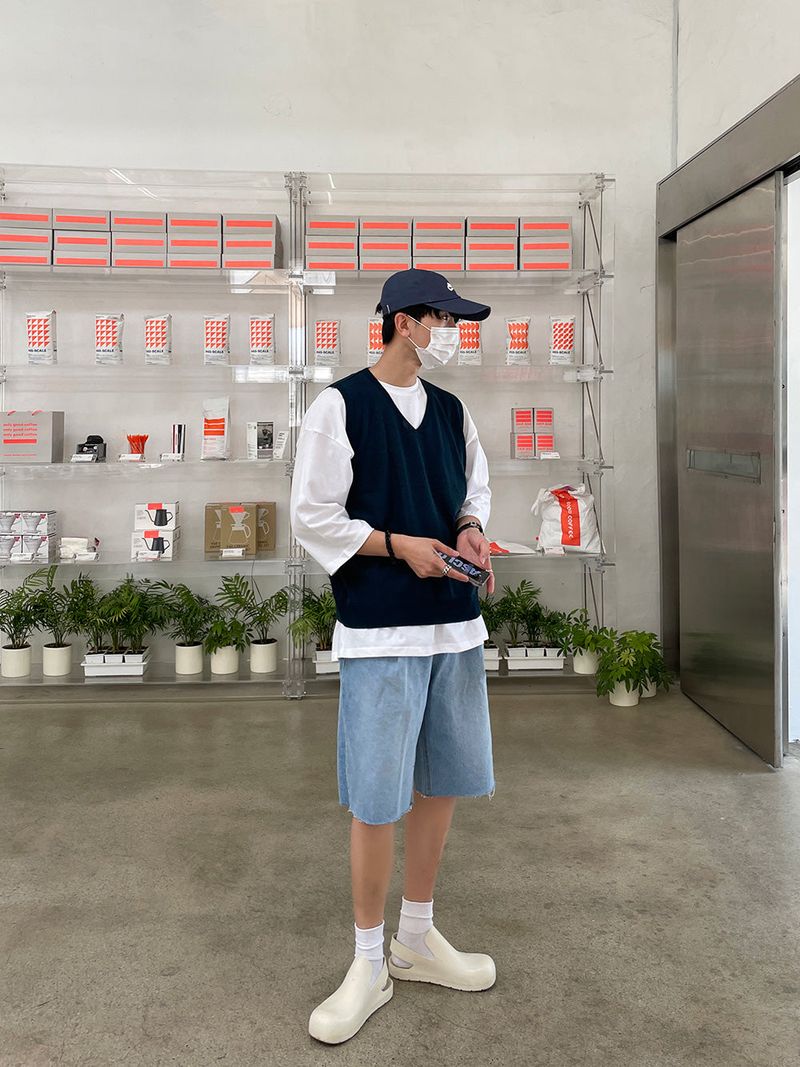 Perfect Linen V Neck Vest (4color)