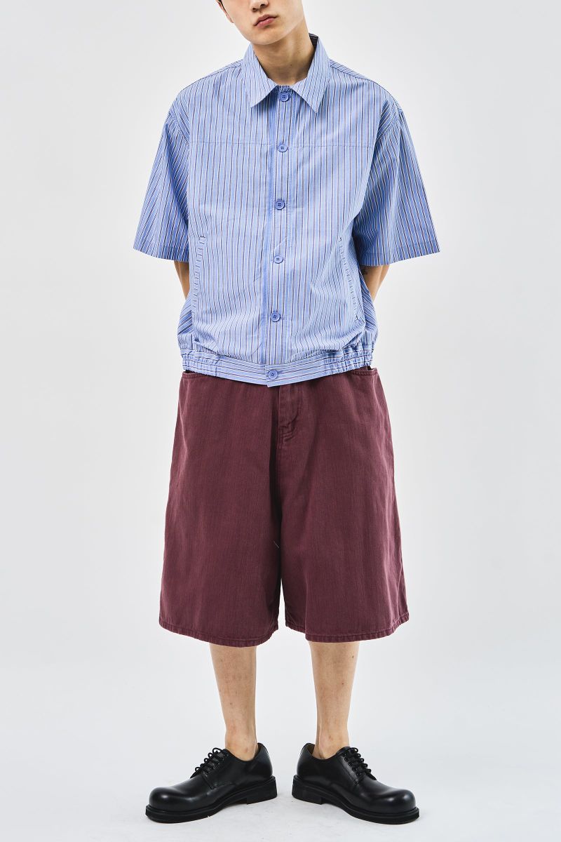 Tar Dyeing Bermuda Denim (2color)